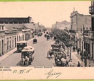 af0478 - ARGENTINA - Vintage Postcard - Buenos Aires - Boulevard Rivadavia