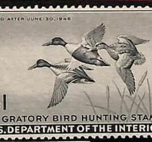 90216d -  USA - STAMPS: SCOTT # RW12  Migratory Bird Hunting Stamp MINT MNH 1945