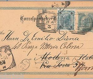 50600  - CZECHOSLOVAKIA  - POSTAL STATIONERY CARD from SAAZ to ITALY 1901