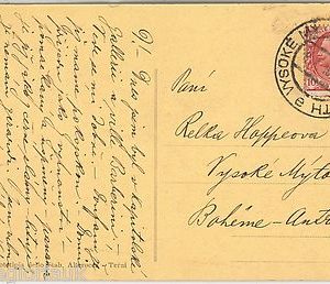 50602 - ITALY - Stamp postmarked on arrival with  CZECHOSLOVAKIA POSTMARK - 1910