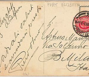 SOUTH AFRICA  Transvaal -  POSTAL HISTORY - POSTCARD to ITALY 1913