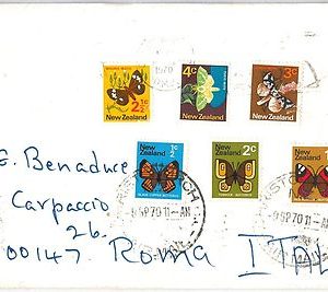 BUTTERFLIES / MOTHS - NEW ZEALAND -  POSTAL HISTORY: COVER 1970