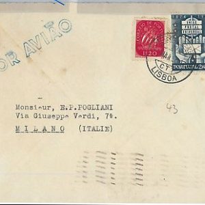58313  -  PORTUGAL  - POSTAL HISTORY: COVER to ITALY - 1950