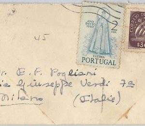58309  -  PORTUGAL  - POSTAL HISTORY: COVER to ITALY - 1950