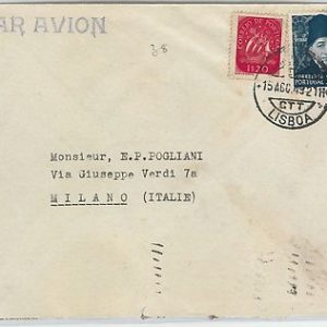 58306 -  PORTUGAL  - POSTAL HISTORY: COVER to ITALY - 19249