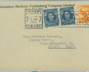 83279  -  AUSTRALIA  - Postal History -   COVER to  ITALY - 1951