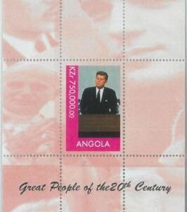 M2300  ANGOLA, SOUVENIR SHEET:J.F. Kennedy, Martin Luther King, Pope John Paul 2