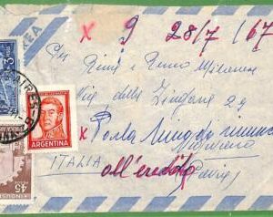 98633 - ARGENTINA - POSTAL HISTORY -  AIRMAIL  COVER to ITALY 1967