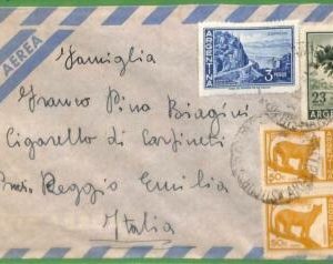 98636 - ARGENTINA - POSTAL HISTORY -  AIRMAIL  COVER to ITALY 1966  Puma