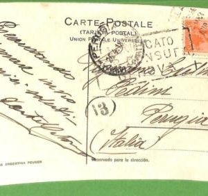 98646  - ARGENTINA - POSTAL HISTORY -  CENSORED POSTCARD  to ITALY 1918