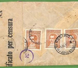 98645 - ARGENTINA - POSTAL HISTORY -  CENSORED COVER to ITALY 1941