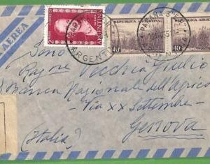 98654 - ARGENTINA - POSTAL HISTORY Registered  Airmail COVER to ITALY 1955 Evita