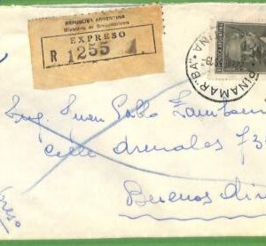 98655 - ARGENTINA - POSTAL HISTORY - EXPRESS mail : PINAMAR to BUENOS AIRES 1959