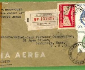 98652 -  ARGENTINA - POSTAL HISTORY - CENSORED Registered COVER to USA  1943