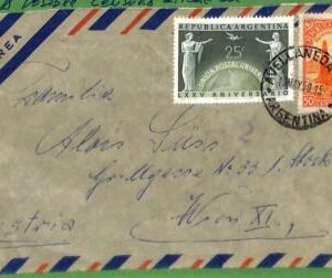98658 - ARGENTINA - POSTAL HISTORY -  Airmail COVER to AUSTRIA - censor ?? 1950