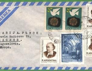 98673  - ARGENTINA - POSTAL HISTORY - Airmail COVER to YUGOSLAVIA -  1967  DOVES