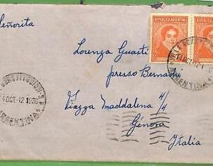 98682 - ARGENTINA - POSTAL HISTORY - COVER from VILLA CONSTITUCION to ITALY 1936