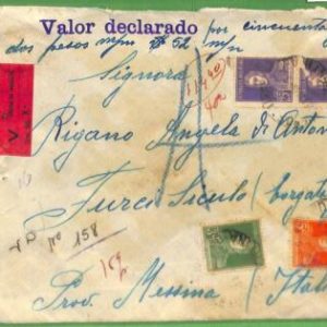 98698 - ARGENTINA - POSTAL HISTORY -  Valor Declarado COVER to ITALY  1935
