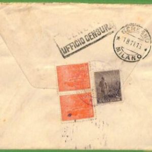 98702 - ARGENTINA - POSTAL HISTORY -   COVER to ITALY  1916  CENSORED