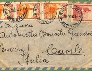98756 - ARGENTINA - POSTAL HISTORY - Airmail COVER to ITALY  1951   Petrol