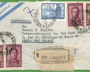 98768 - ARGENTINA - POSTAL HISTORY - Registered Airmail COVER to ITALY 1959