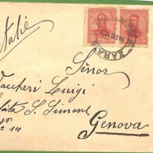 98706 - ARGENTINA - POSTAL HISTORY - Small COVER to ITALY  1908