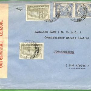 98719 - ARGENTINA - POSTAL HISTORY - censored COVER  to  SOUTH AFRICA - 1940's