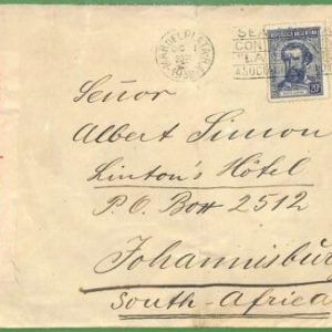 98721 - ARGENTINA - POSTAL HISTORY - censored COVER  to  SOUTH AFRICA - 1939