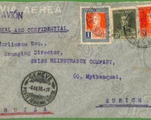 98722 - ARGENTINA - POSTAL HISTORY - Airmail COVER to SWITZERLAND  1933