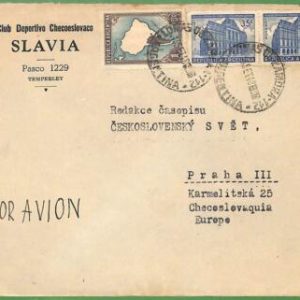98738 - ARGENTINA - POSTAL HISTORY -  AIRMAIL  COVER to CZECHOSLOVAKIA  1948
