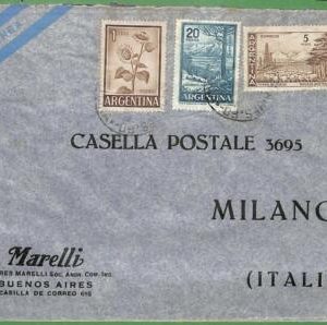 98798 - ARGENTINA - POSTAL HISTORY - Airmail COVER to ITALY Sunflowers PETROL