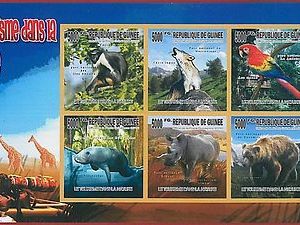 FRENCH GUINEA - ERROR, 2010 IMPERF SHEET: NATURE, Tourism, Birds, Giraffe, Photo