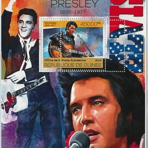 1271  GUINEA - ERROR, 2014 MISSPERF Stamp SHEET: ELVIS PRESLEY, MUSIC, CINEMA