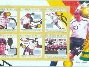 FRENCH GUINEA - ERROR, 2010 ND imperf SHEET: FOOTBALL, Sports, Germany World Cup