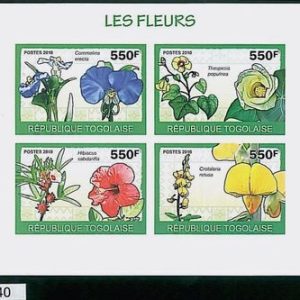 TOGO - ERROR, 2010 IMPERF SHEET: FLOWERS, Flora, Nature