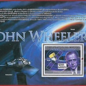 FRENCH GUINEA - ERROR, 2008 MISPERF SHEET: SPACE, John Wheeler, Telecomunication