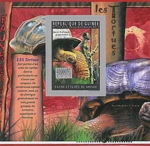 FRENCH GUINEA - ERROR, 2011 IMPERF SHEET: TURTLES, Flora & Fauna