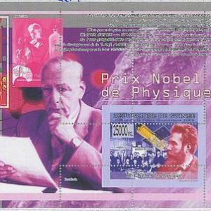 FRENCH GUINEA - ERROR, 2008 MISPERF SHEET: PHYSICS, Nobel Prize, Science