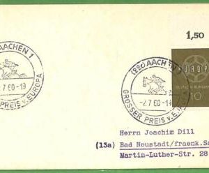 af3680 - Germany - POSTAL HISTORY - EVENT POSTMARK Cover 1960 sport HORSE RIDING