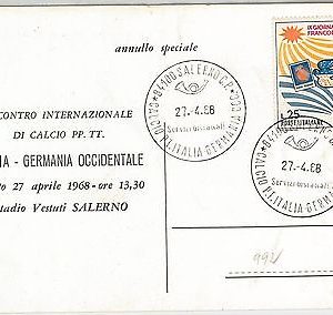 54405 - FOOTBALL - ITALY -  POSTAL HISTORY: nice POSTCARD - SALERNO  1968