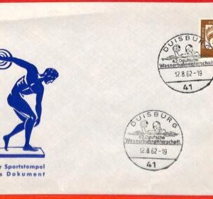 aa2487 - GERMANY - Postal History - POSTMARK sport WATER POLO Olympic Games 1962