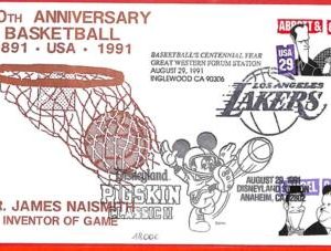 aa2488 - USA - Postal History - DISNEY Basketball LAKERS American Football 1991