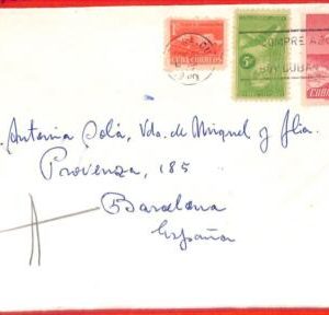 aa3629 - HABANA - POSTAL HISTORY - Propaganda Postmark on COVER 1960 Sugar BIRDS