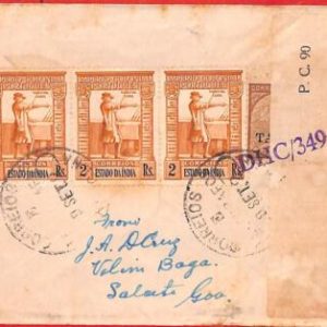 aa3969  - Portuguese India - POSTAL HISTORY -  CENSORED COVER from ASSOLNA  1942