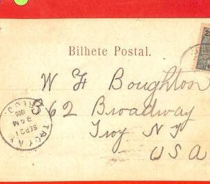 aa3979  - Portugal  PONTA DELGADA  - POSTAL HISTORY - POSTCARD to the USA  1900