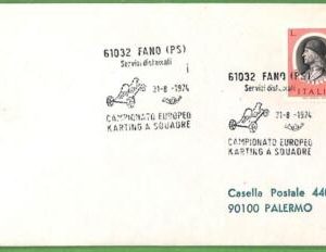 af3687 - ITALY - POSTAL HISTORY -  Cover -  1974 sport Karting