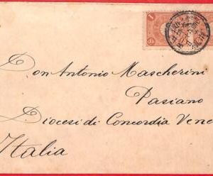 aa3522 - JAPAN - POSTAL HISTORY -  COVER  from HIGO  to  ITALY  - 1901