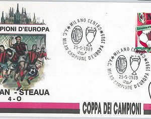 FOOTBALL - ITALY -  POSTAL HISTORY: FDC COVER    MILAN Champion's  Cup  1989