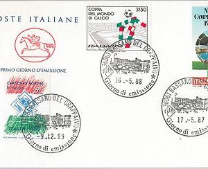 FOOTBALL - ITALY - POSTAL HISTORY: TRIPLE  FDC COVER  1987 / 1988 / 1989  NAPOLI