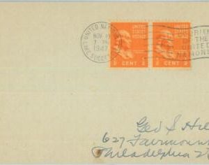 86124 - UNITED NATIONS usa - POSTAL HISTORY -   CARD with UN POSTMARK 1947